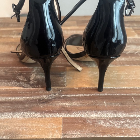 Sam Edelman Black Patent Leather Ankle-Strap Heels - Picture 3 of 4
